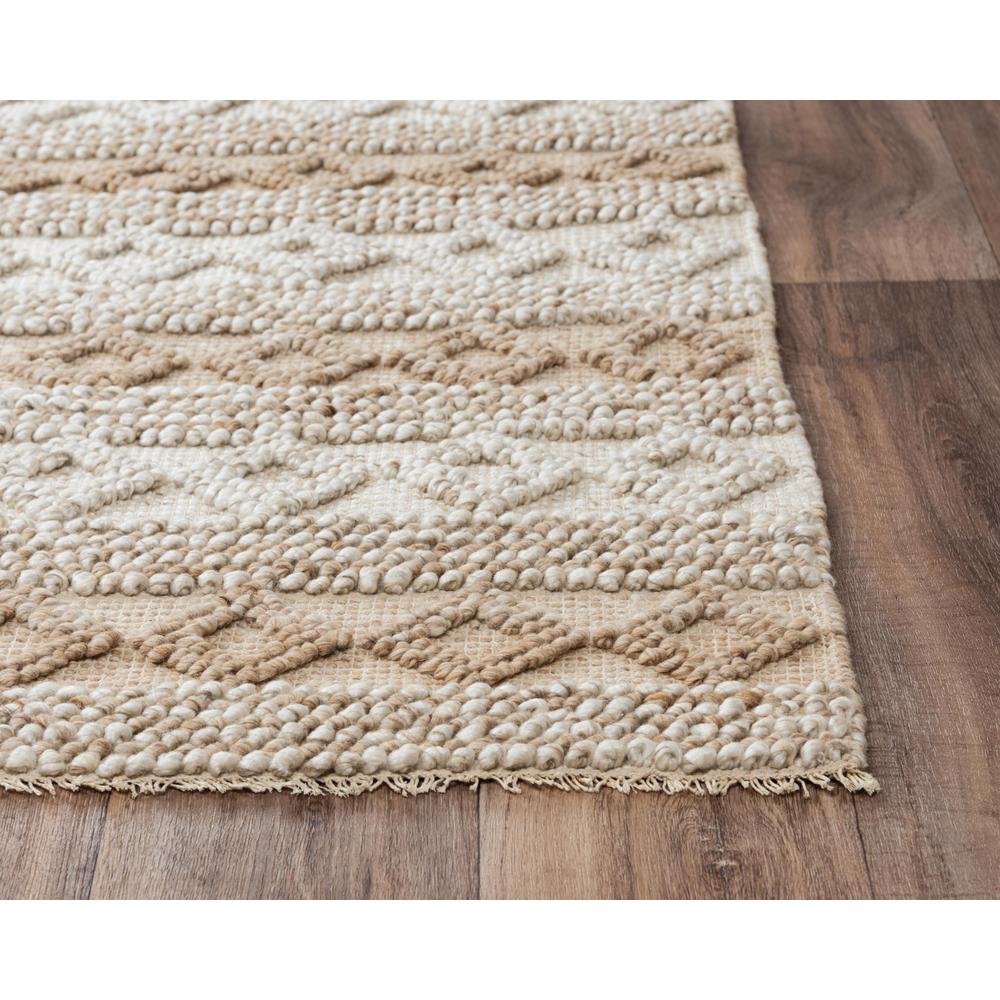 Hand Woven Flat Weave Pile Wool/ Polyester Rug, 5' x 7'6". Picture 3