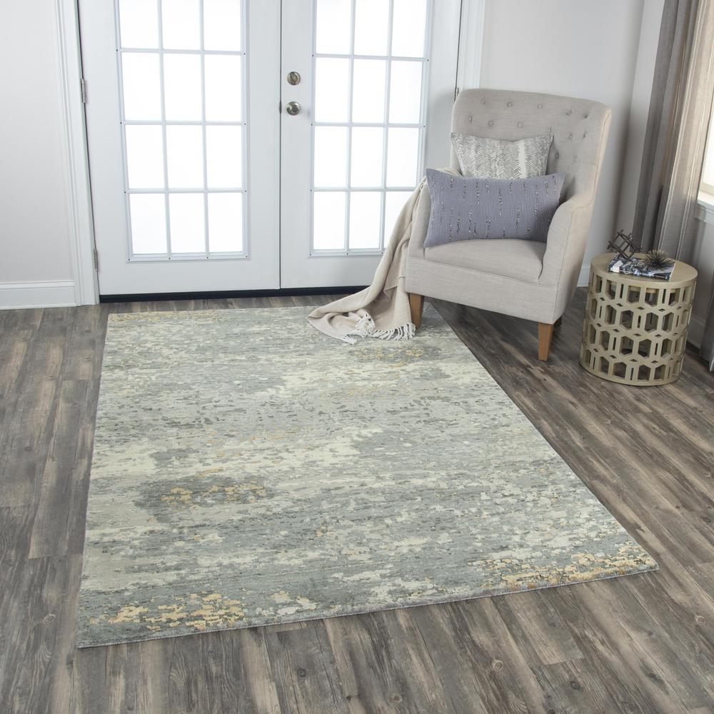 Hybrid Cut Pile Wool/ Tencel Rug, 10' x 13'. Picture 2
