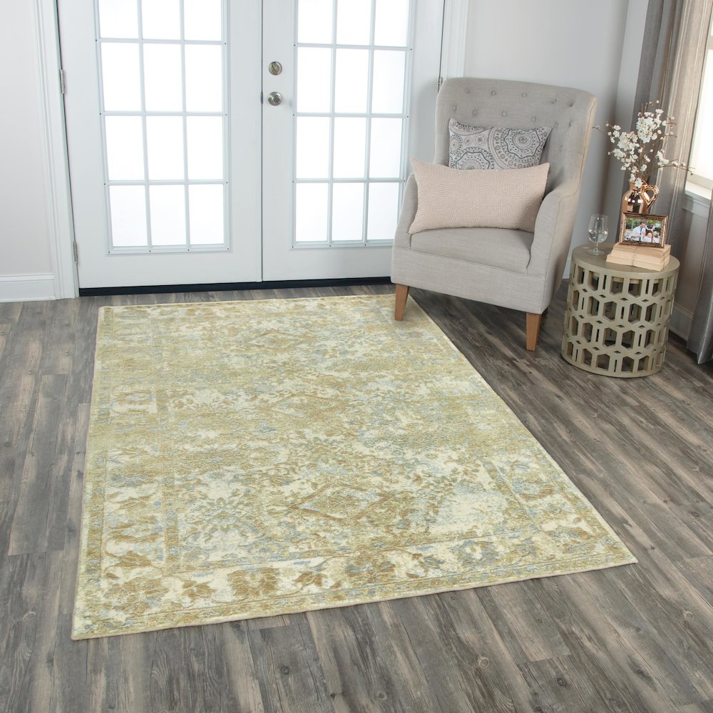Hybrid Cut Pile Wool/ Tencel Rug, 10' x 13'. Picture 2