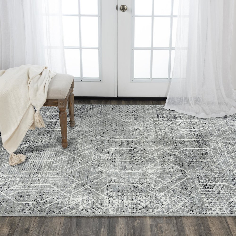 Hybrid Cut Pile Wool/ Tencel Rug, 10' x 13'. Picture 2