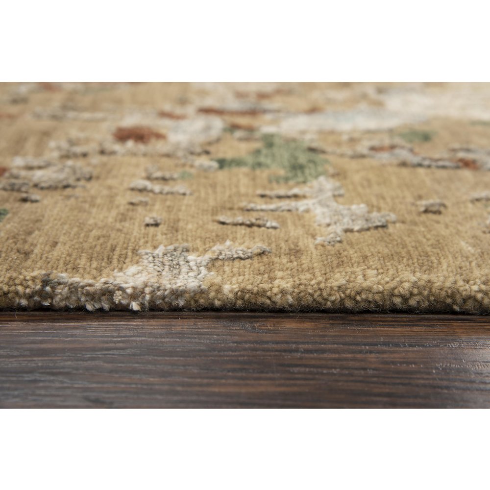 Hand Knotted Cut Pile Wool/ Viscose Rug, 10' x 14'. Picture 6