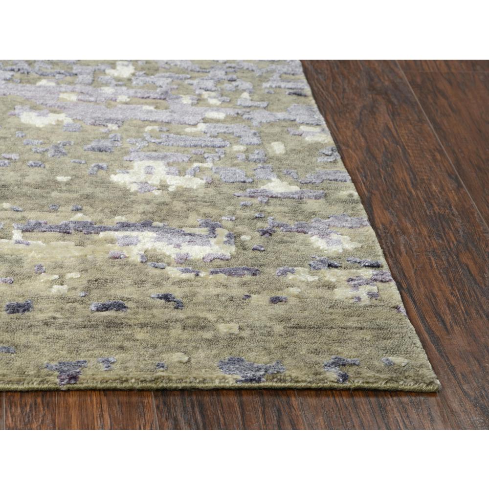 Hand Knotted Cut Pile Wool/ Viscose Rug, 10' x 14'. Picture 3