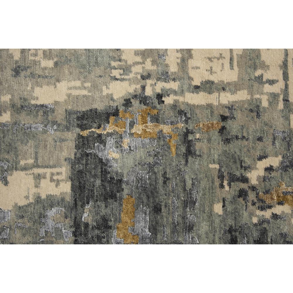 Hand Knotted Cut Pile Wool/ Viscose Rug, 10' x 14'. Picture 4