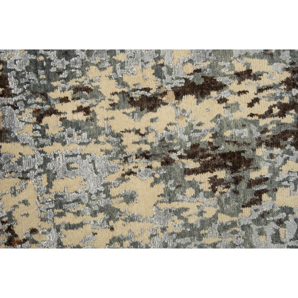 Hand Knotted Cut Pile Wool/ Viscose Rug, 10' x 14'. Picture 5