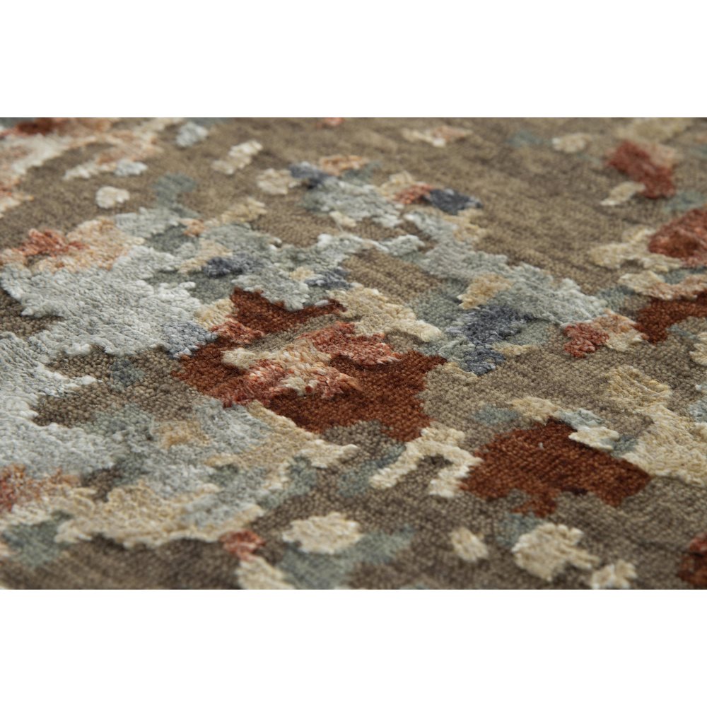 Hand Knotted Cut Pile Wool/ Viscose Rug, 10' x 14'. Picture 5