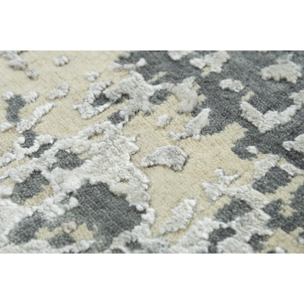 Hand Knotted Cut Pile Wool/ Viscose Rug, 10' x 14'. Picture 4