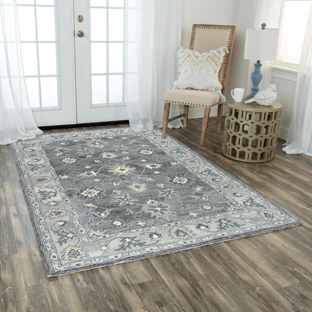 5' x 8' Hand-Tufted Rectangle Rug. Picture 2