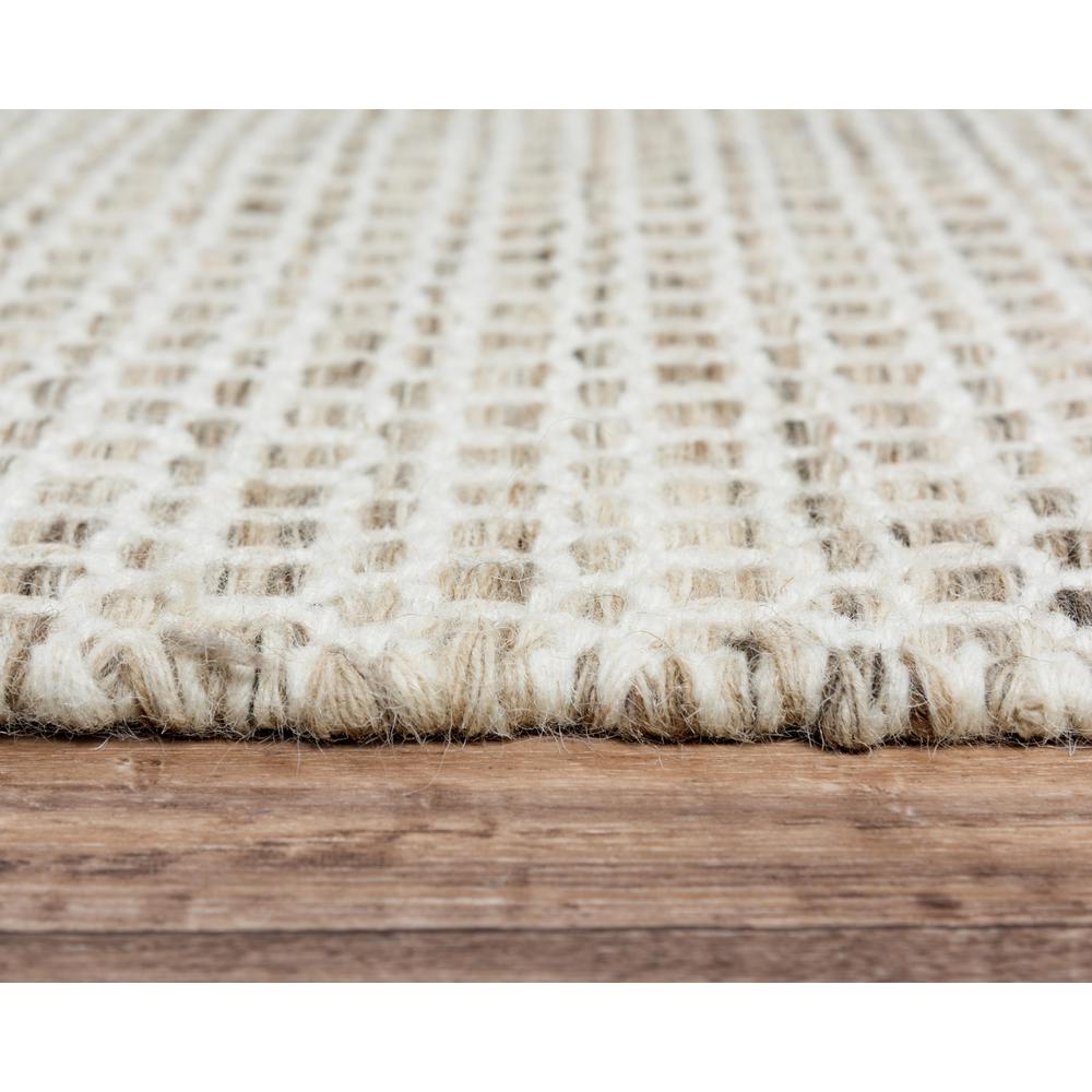 Hand Woven Loop Pile Wool Rug, 5' x 7'6". Picture 6