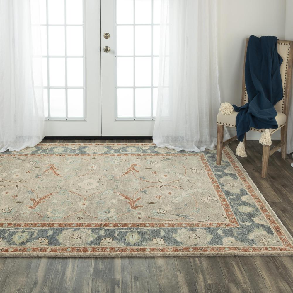 Hand Knotted Cut Pile Wool Rug, 10' x 14'. Picture 2