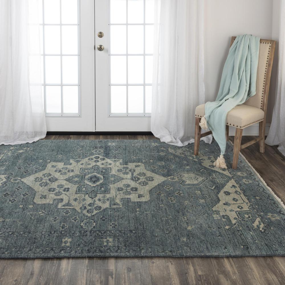 Hand Knotted Cut Pile Wool Rug, 10' x 14'. Picture 2