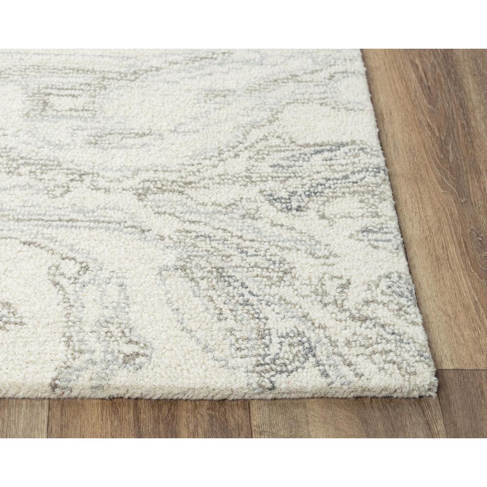 Hand Tufted Loop Pile Wool Rug, 5' x 7'6". Picture 3