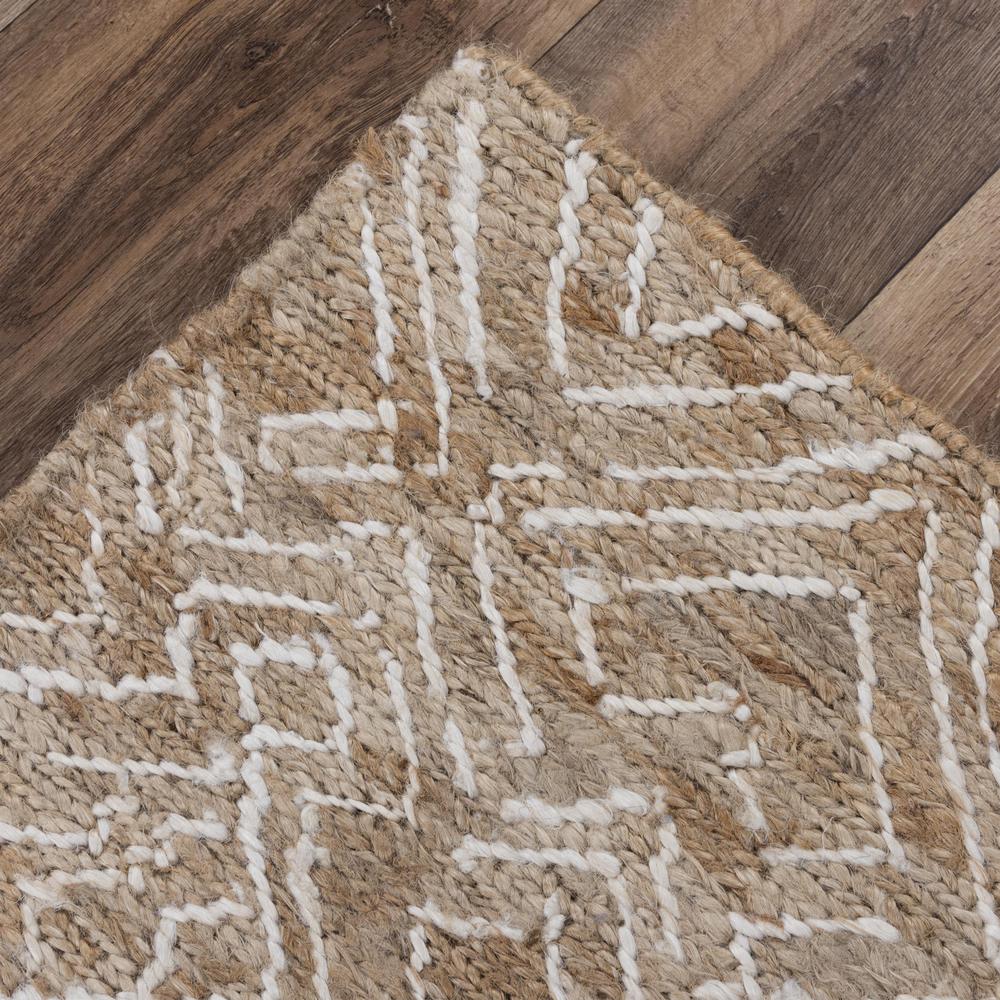 Hand Woven Flat Weave Pile Jute Rug, 5' x 7'6". Picture 4