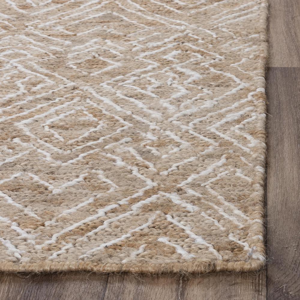 Hand Woven Flat Weave Pile Jute Rug, 5' x 7'6". Picture 2