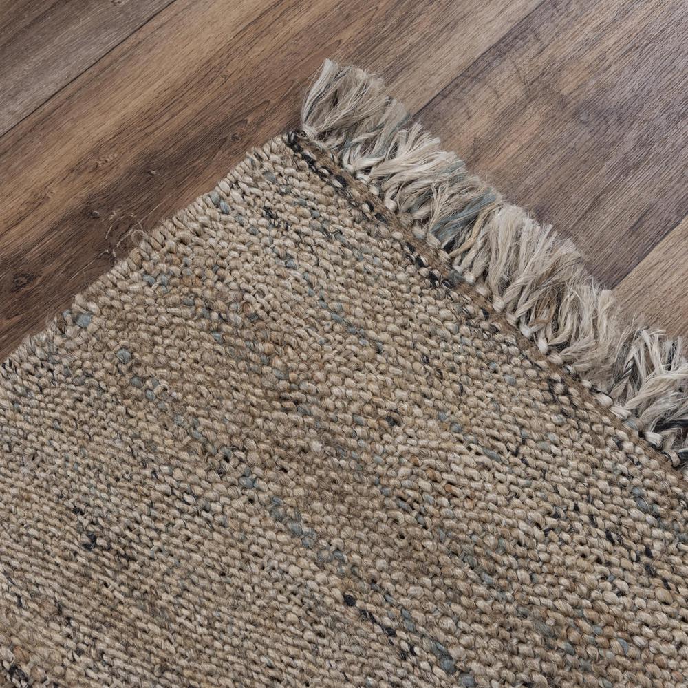 Hand Woven Flat Weave Pile Jute Rug, 5' x 7'6". Picture 4