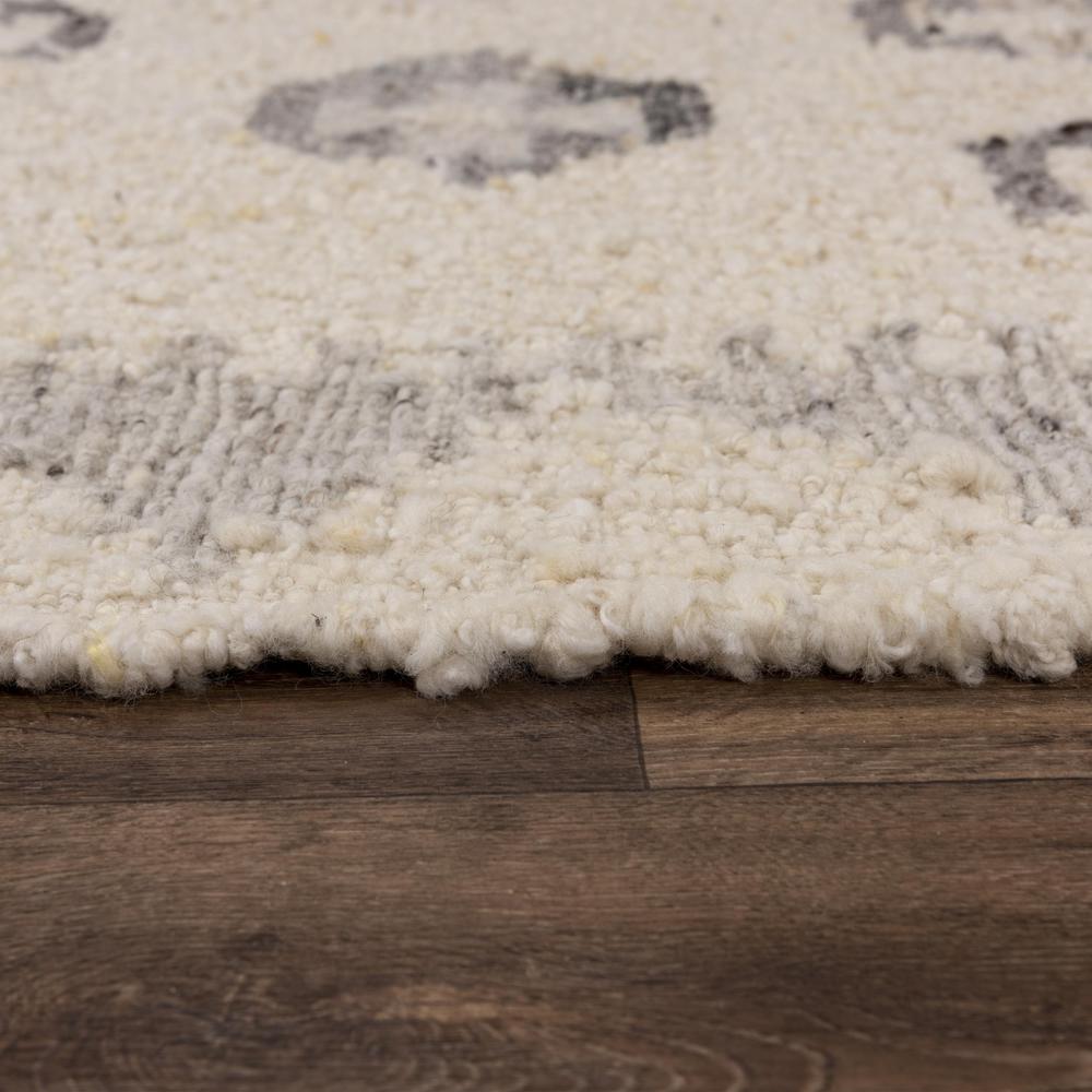 Hand Woven Flat Weave Pile Hand Spun Wool/ Cotton Rug, 5' x 7'6". Picture 5