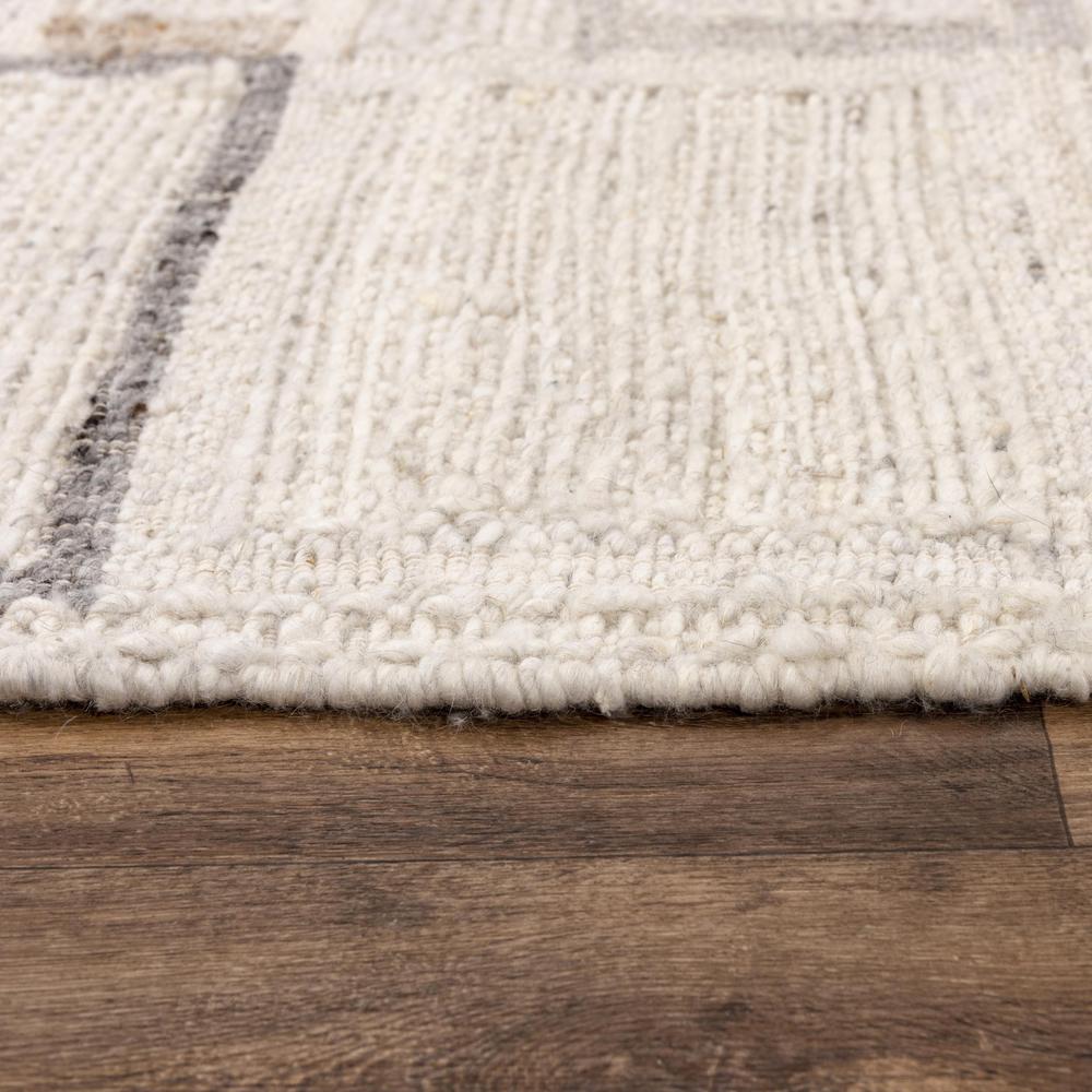 Hand Woven Flat Weave Pile Hand Spun Wool/ Cotton Rug, 5' x 7'6". Picture 5