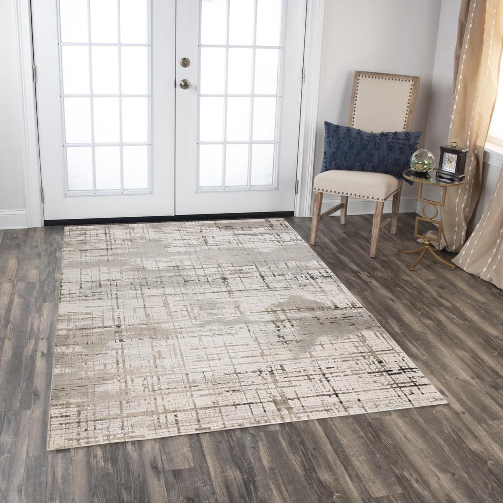 Power Loomed Cut Pile Polyester Rug, 5'3" x 7'6". Picture 2