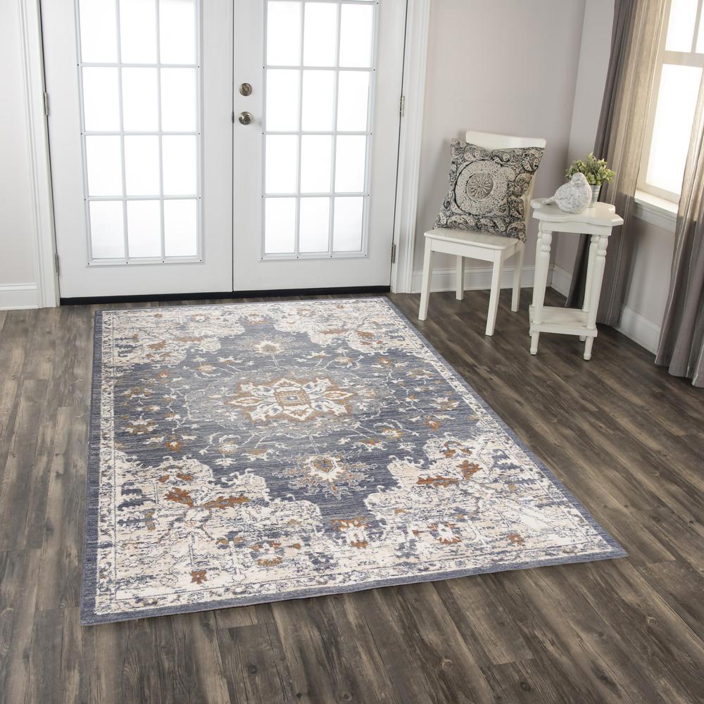 Power Loomed Cut Pile Wool Rug, 2'6" x 8'. Picture 2