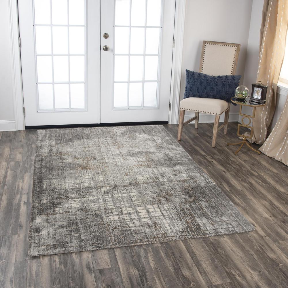 Machine/Hybrid Cut Pile Recycled Polyester Rug, 2'6" x 8'. Picture 2