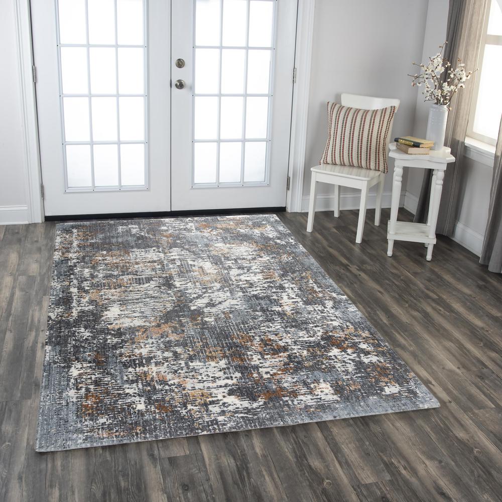 Machine/Hybrid Cut Pile Recycled Polyester Rug, 2'6" x 8'. Picture 2