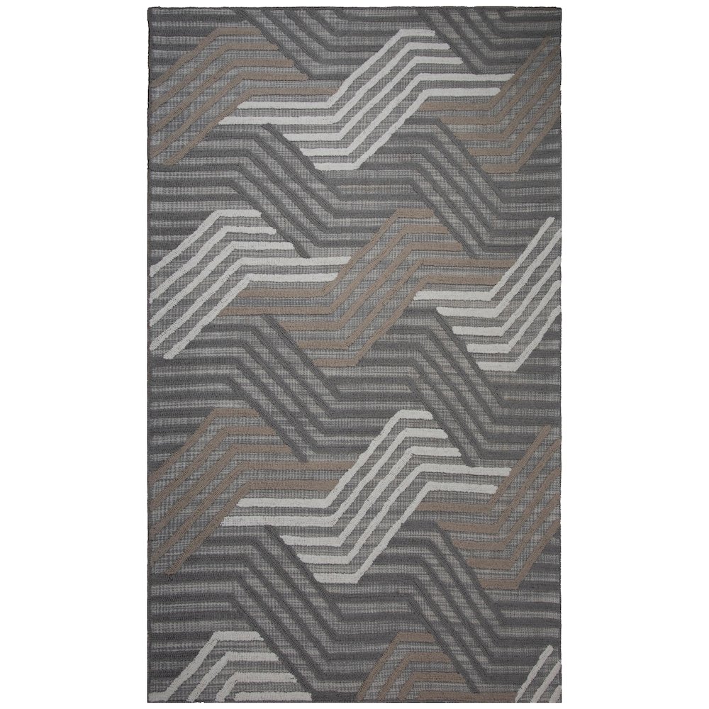 5' x 8' Hand-Tufted Rectangle Rug. Picture 1