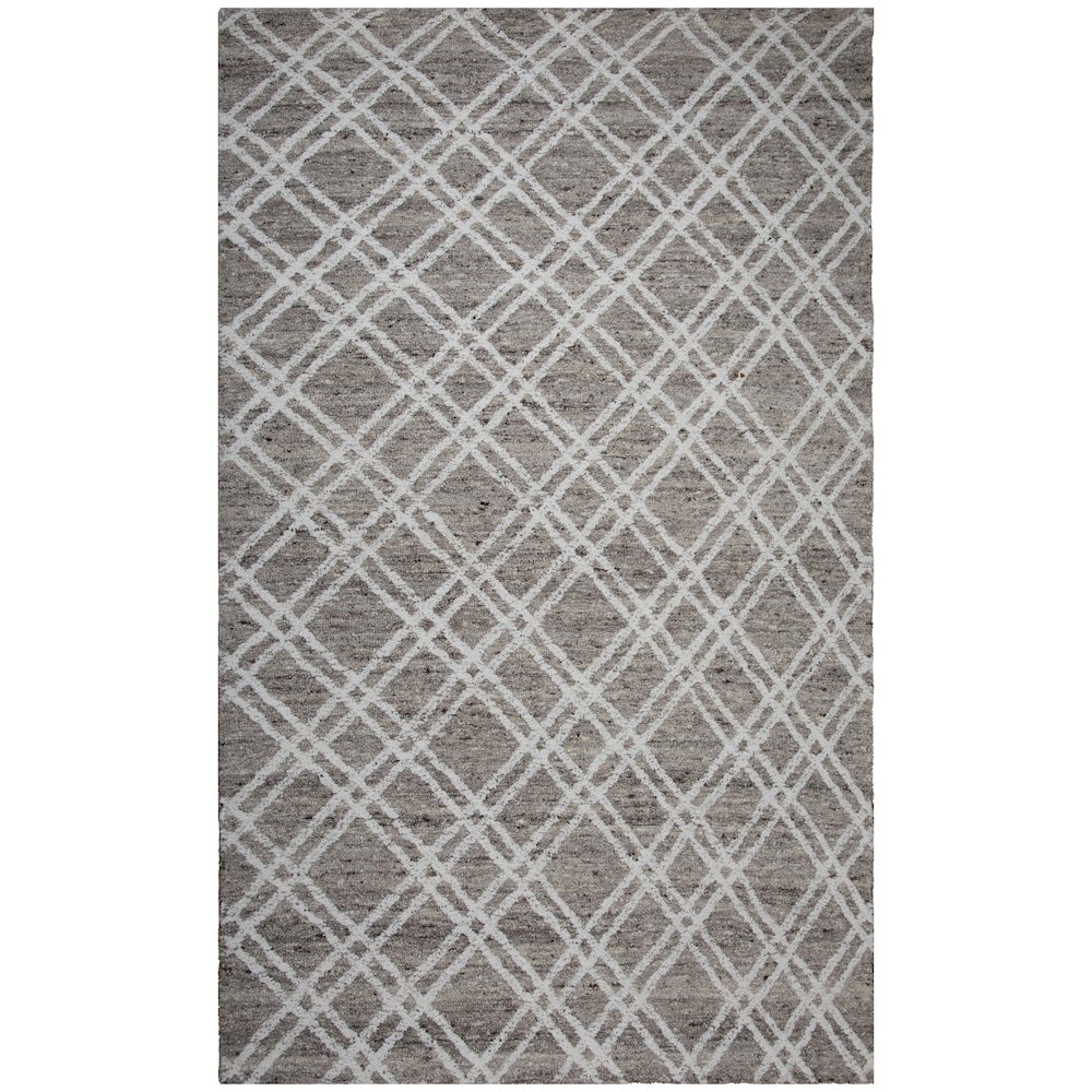 5' x 7'6" Loop/ High Low Pile Hand Tufted Rug. Picture 1