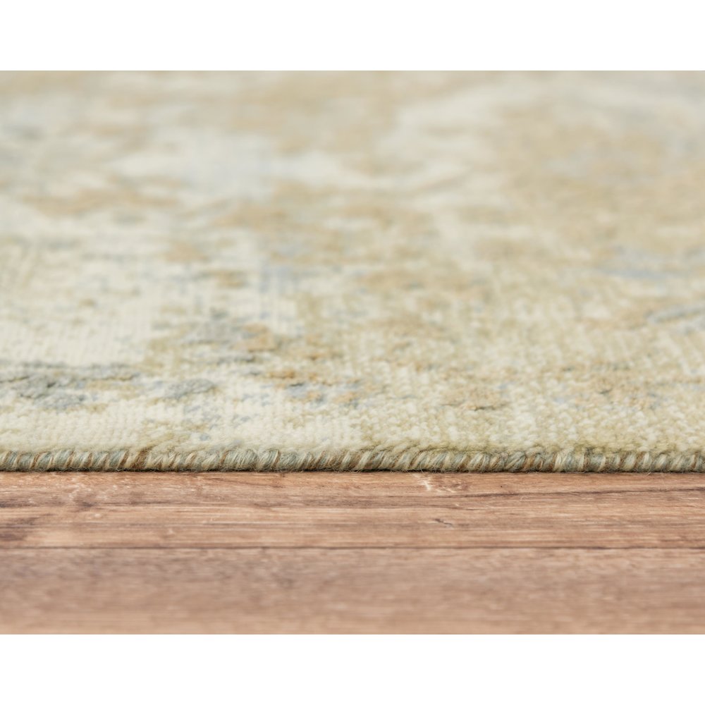Hybrid Cut Pile Wool/ Tencel Rug, 2'6" x 10'. Picture 6