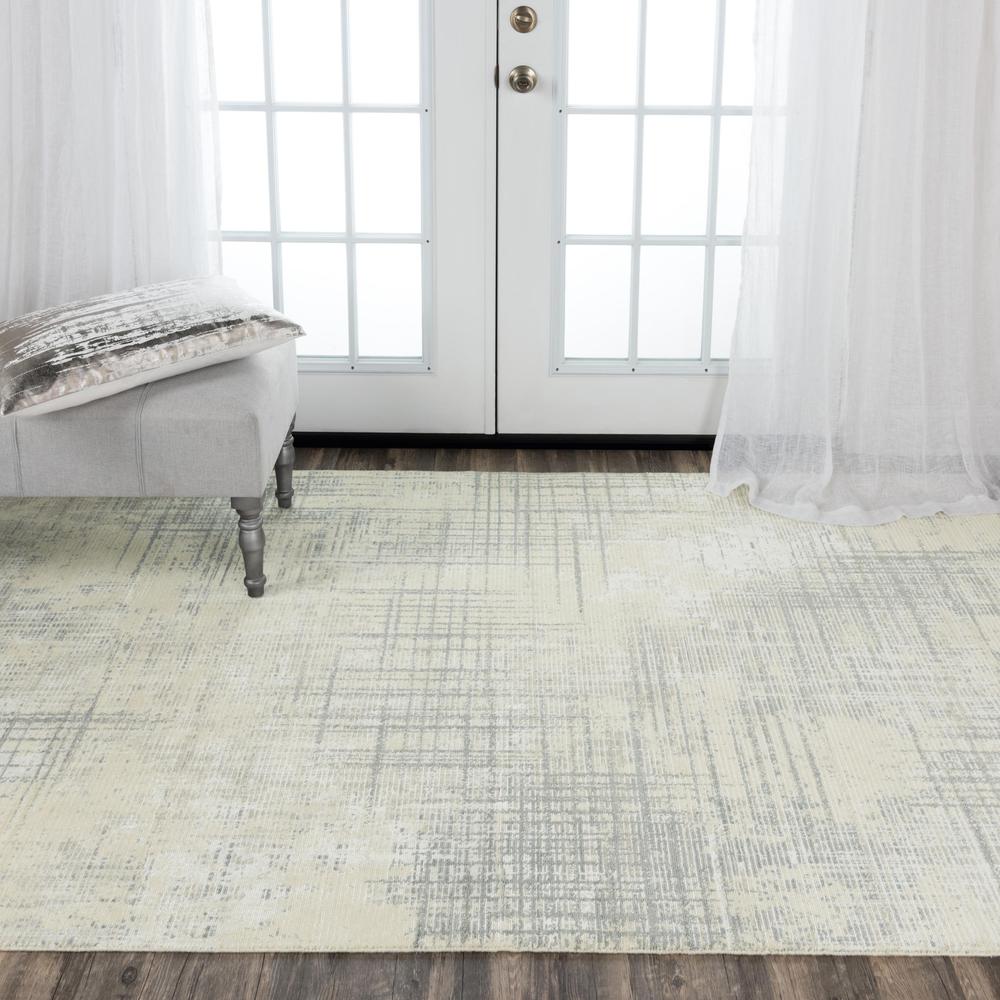 Hybrid Cut Pile Wool/ Tencel Rug, 5' x 8'. Picture 2