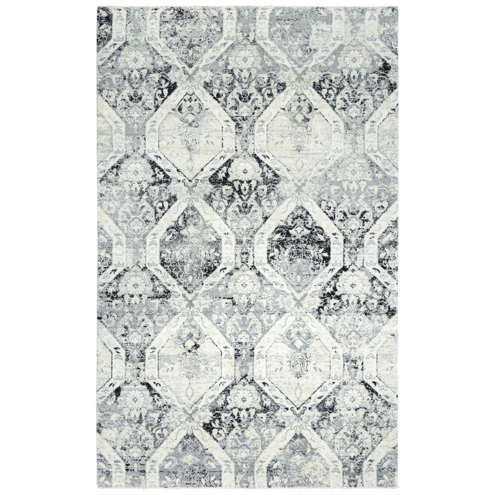 Hybrid Cut Pile Wool/ Tencel Rug, 5' x 8'. Picture 1
