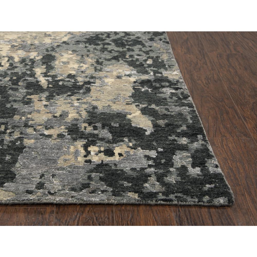Hand Knotted Cut Pile Wool/ Viscose Rug, 6' x 9'. Picture 3