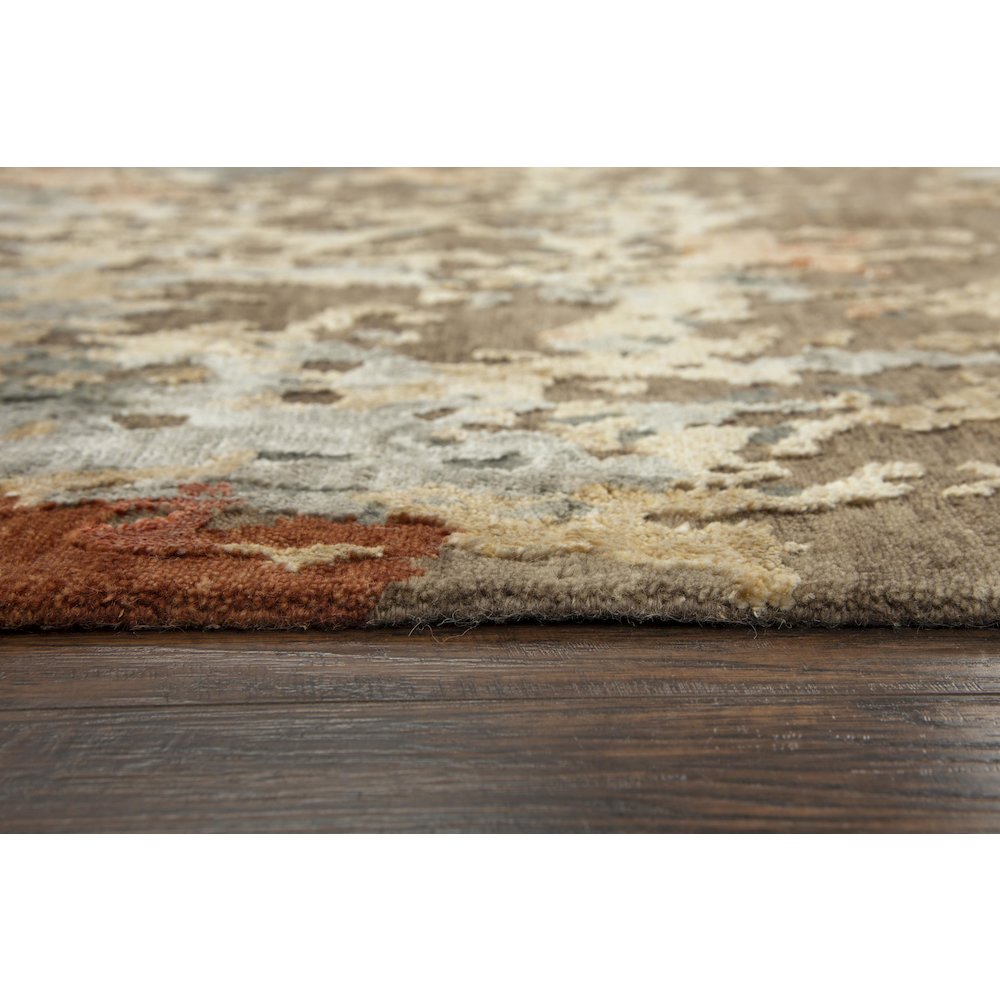 Hand Knotted Cut Pile Wool/ Viscose Rug, 8' x 10'. Picture 6