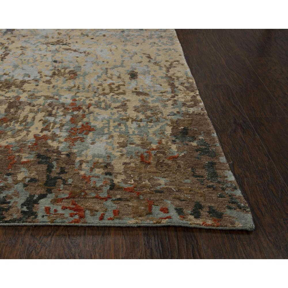 Hand Knotted Cut Pile Wool/ Viscose Rug, 6' x 9'. Picture 3