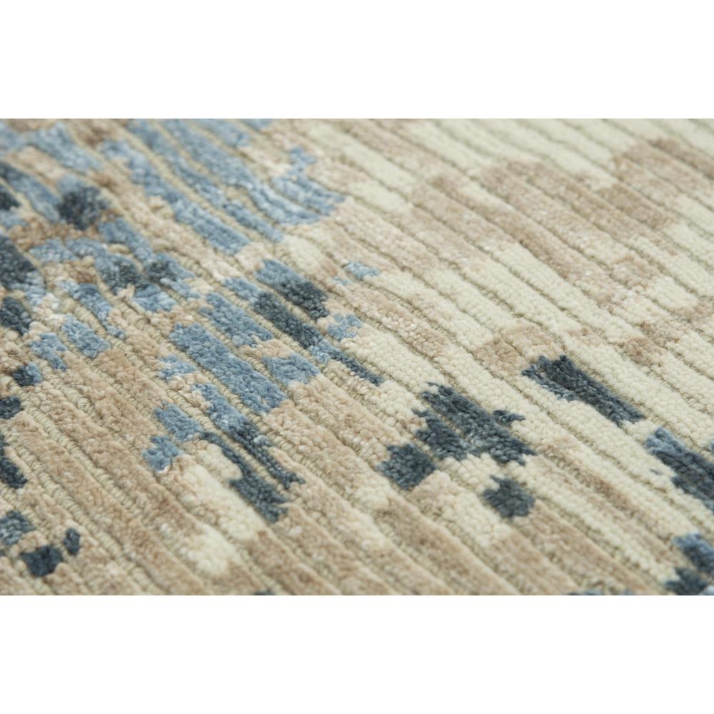 Hand Knotted Cut Pile Wool/ Viscose Rug, 6' x 9'. Picture 4