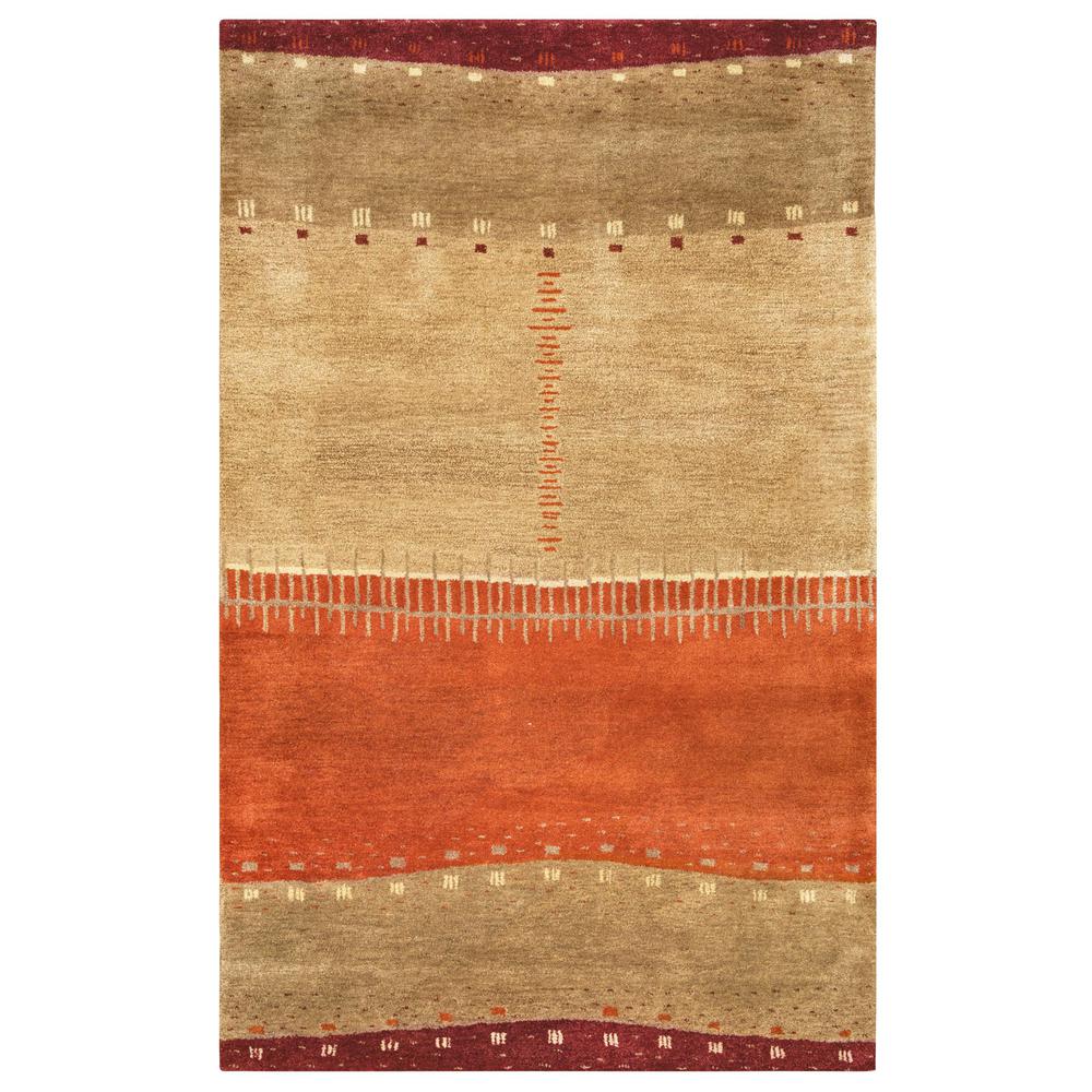 Hand Tufted Cut Pile Wool Rug, 5' x 8'. Picture 1