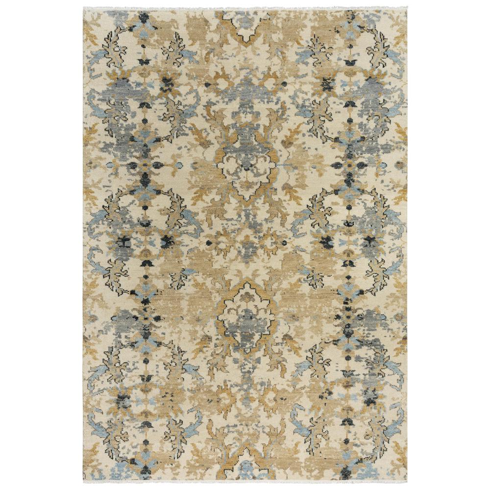 Hand Knotted Cut Pile Wool Rug, 6' x 9'. Picture 1