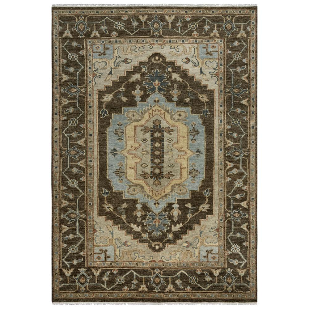 Hand Knotted Cut Pile Wool Rug, 6' x 9'. Picture 1
