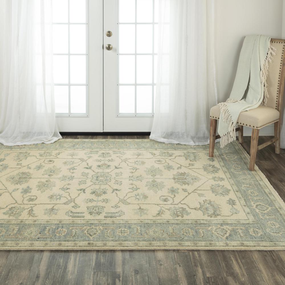 Hand Knotted Cut Pile Wool Rug, 6' x 9'. Picture 2