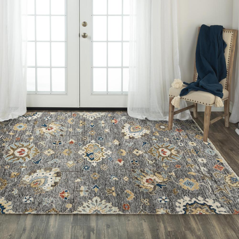 Hand Knotted Cut Pile Wool Rug, 6' x 9'. Picture 2