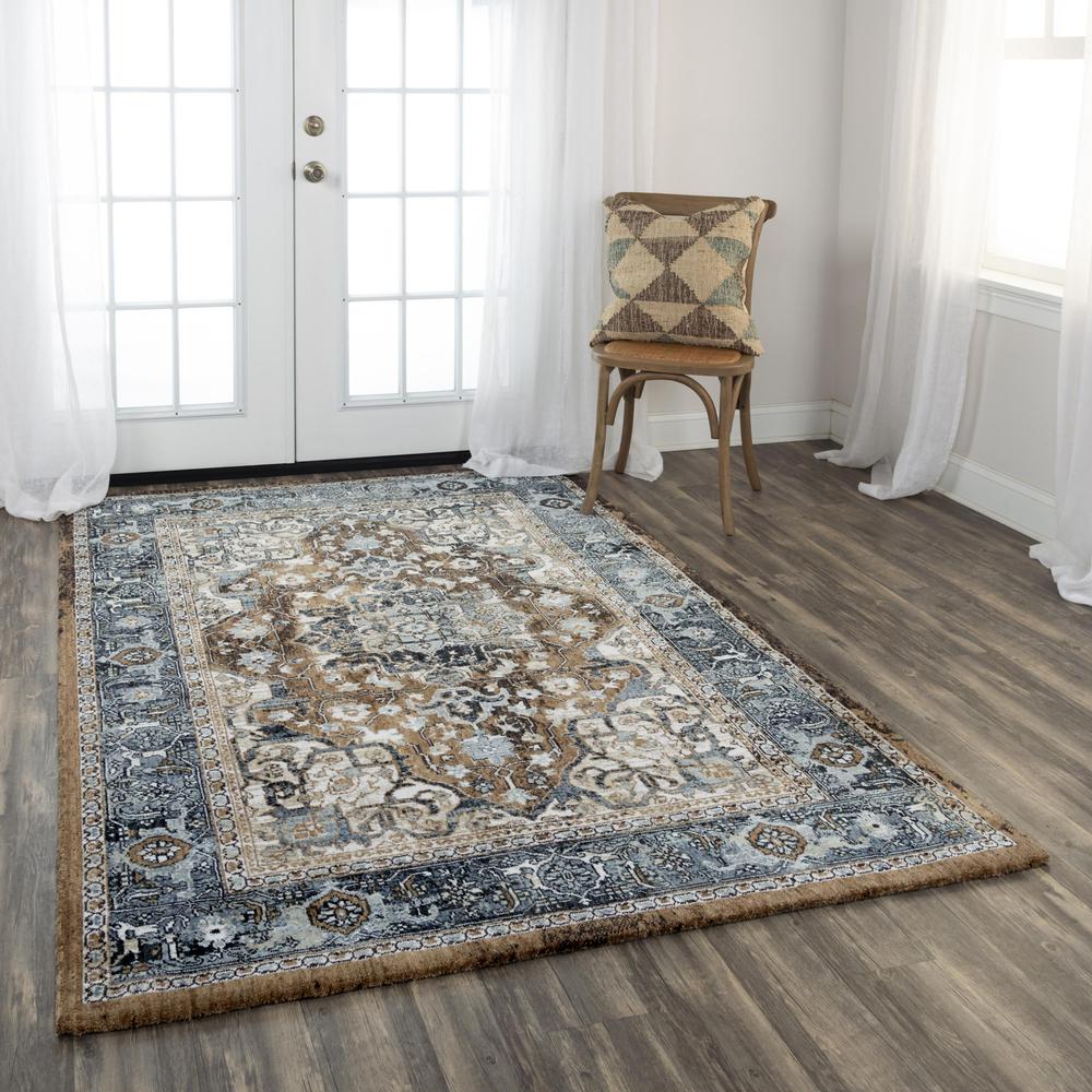 Hybrid Cut Pile Polyester Rug, 2'6" x 8'. Picture 1