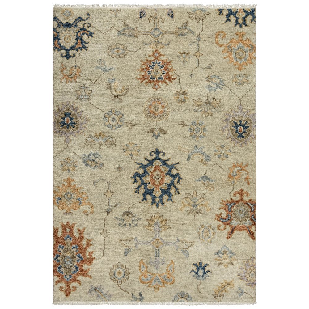 Hand Knotted Cut Pile Wool Rug, 6' x 9'. Picture 1