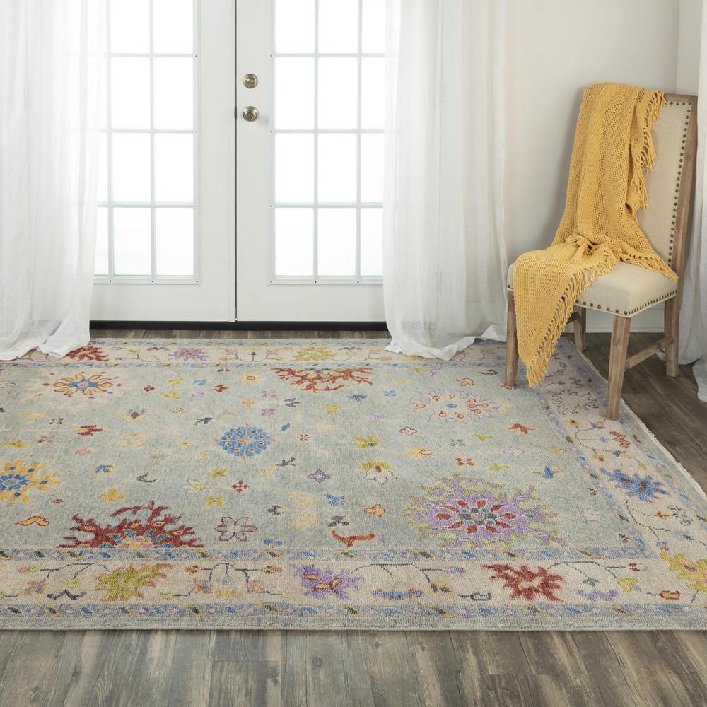 Hand Knotted Cut Pile Wool Rug, 6' x 9'. Picture 2
