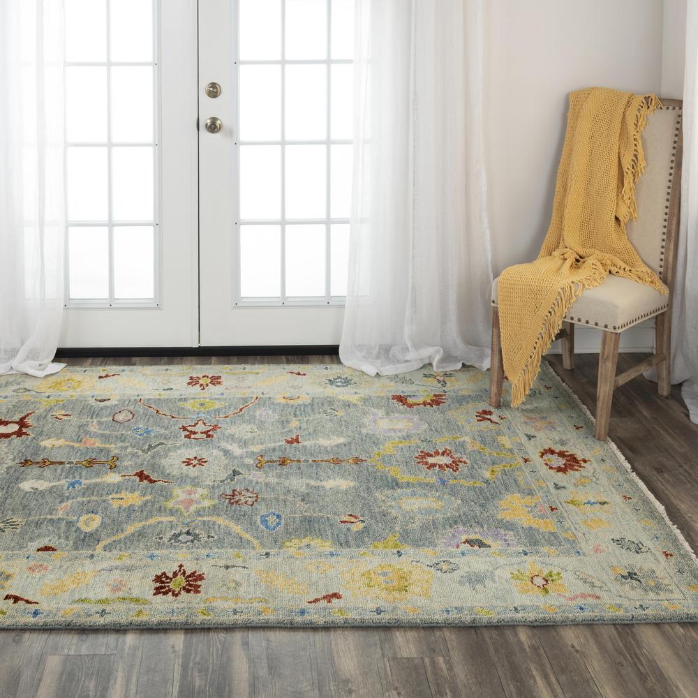 Hand Knotted Cut Pile Wool Rug, 6' x 9'. Picture 2