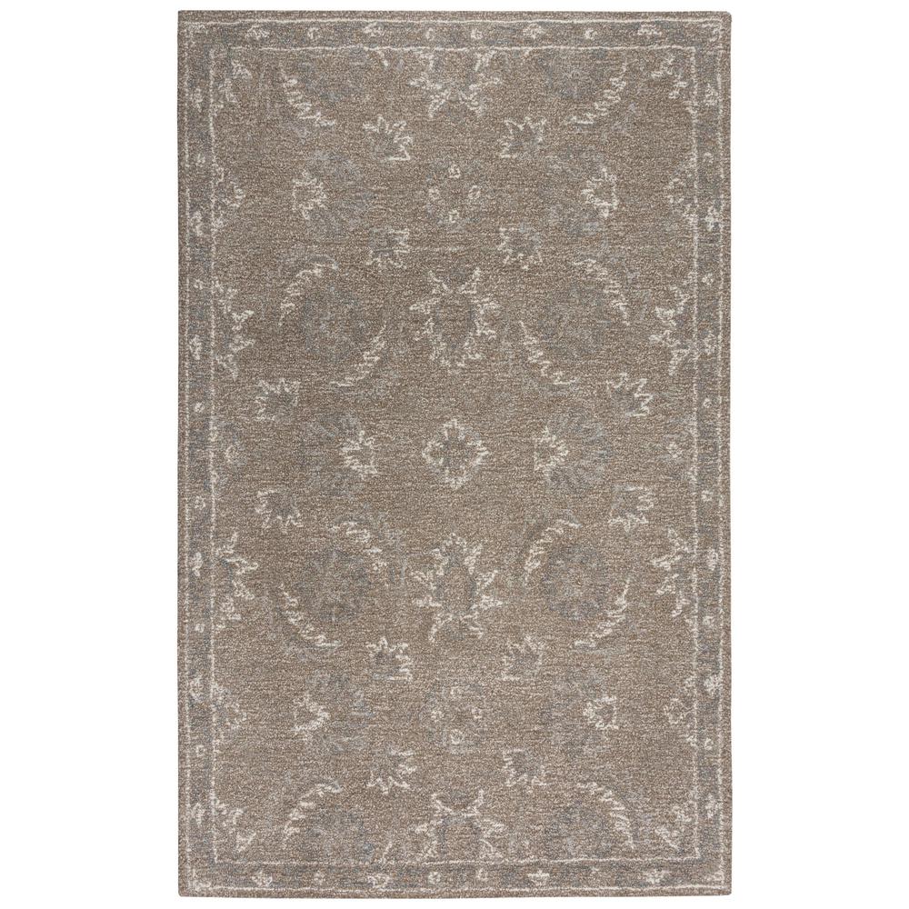 Hand Tufted Loop Pile Wool Rug, 7'9" x 9'9". Picture 1