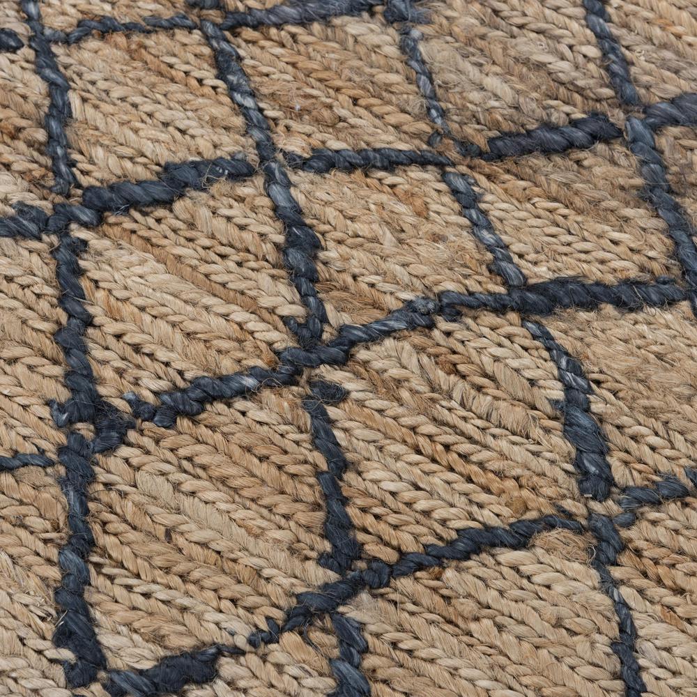 Hand Woven Flat Weave Pile Jute Rug, 8' x 10'. Picture 3