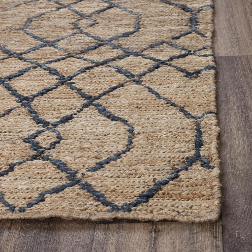 Hand Woven Flat Weave Pile Jute Rug, 8' x 10'. Picture 2