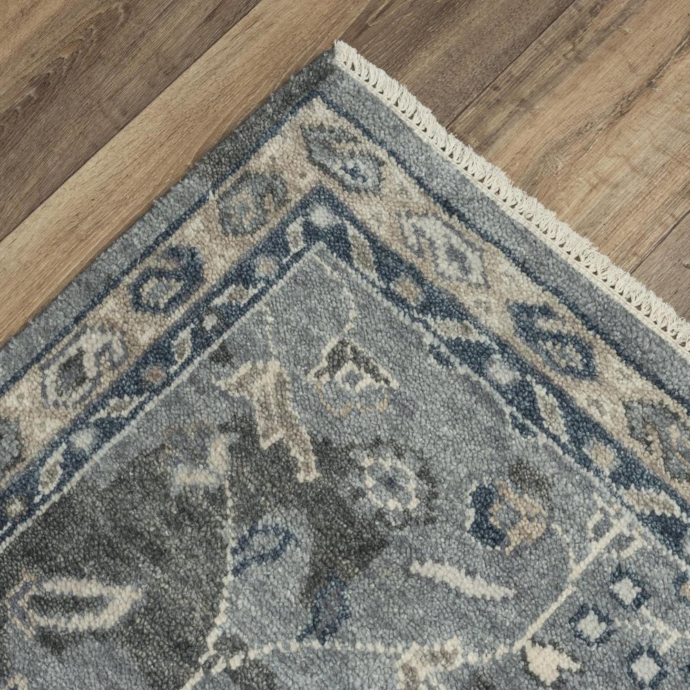 Hand Knotted Cut Pile Hand Spun Wool/ Tencel Rug, 8' x 10'. Picture 5