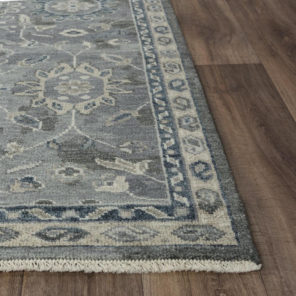 Hand Knotted Cut Pile Hand Spun Wool/ Tencel Rug, 8' x 10'. Picture 3