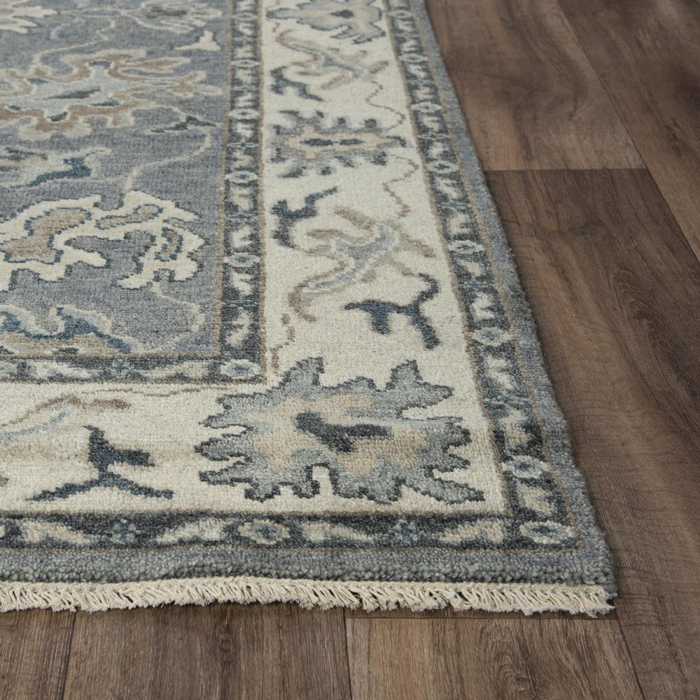 Hand Knotted Cut Pile Hand Spun Wool/ Tencel Rug, 8' x 10'. Picture 3