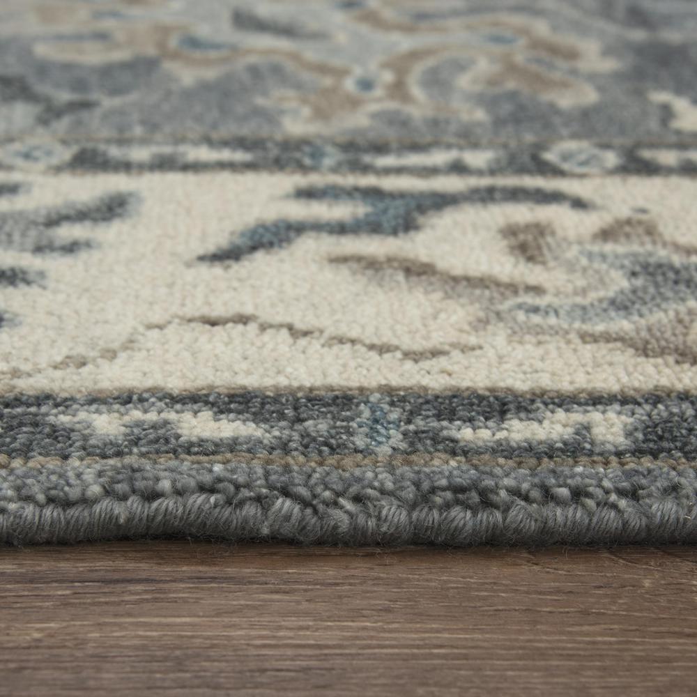 Hand Knotted Cut Pile Hand Spun Wool/ Tencel Rug, 8' x 10'. Picture 6