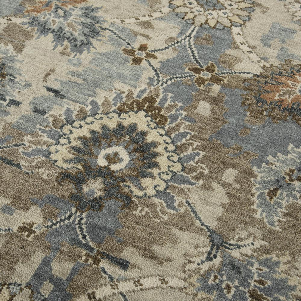 Hand Knotted Cut Pile Hand Spun Wool/ Tencel Rug, 8' x 10'. Picture 4